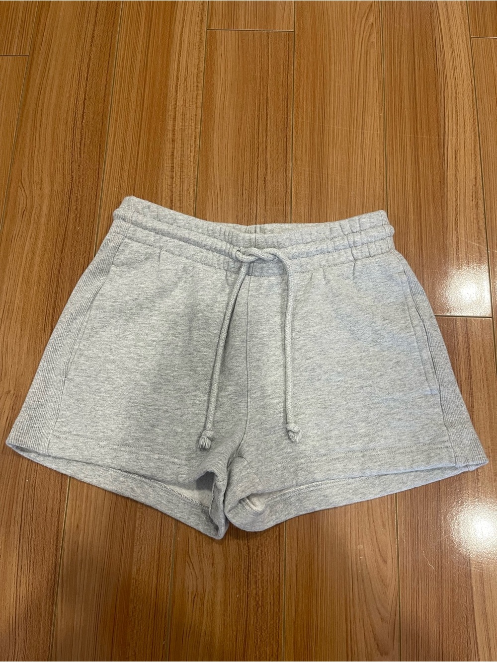 Aritzia TNA Gray Drawstring Sweat Shorts